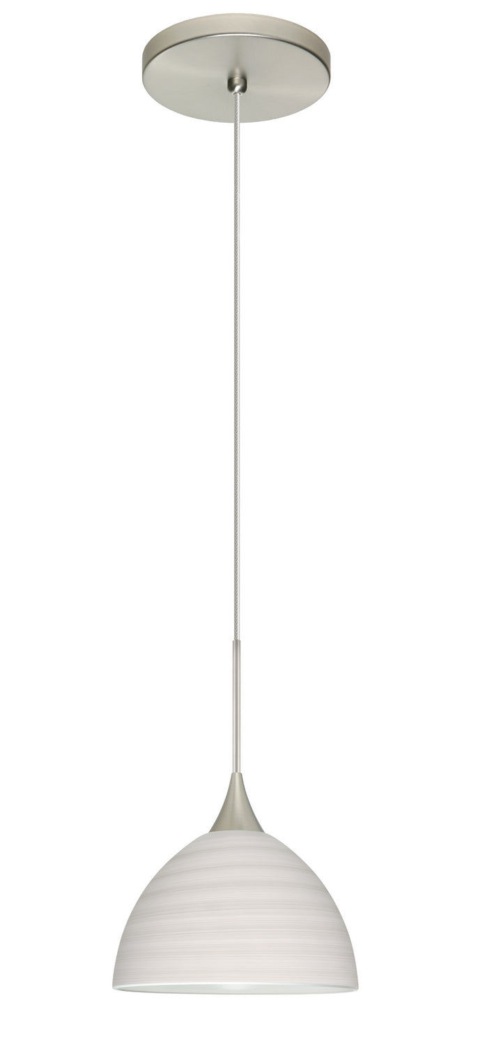 Besa 1XT-4679KR-SN One Light Pendant, Satin Nickel