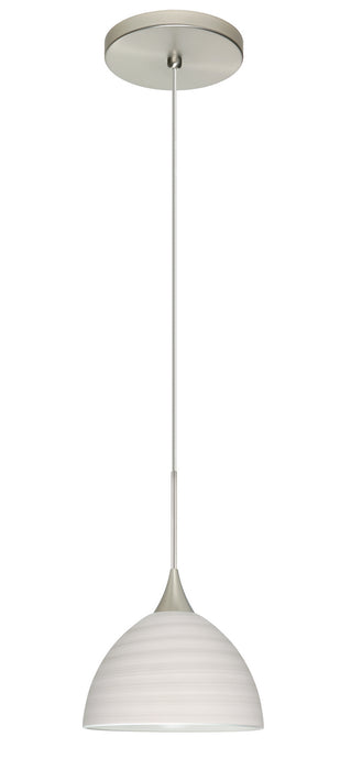 Besa 1XT-4679KR-SN One Light Pendant, Satin Nickel