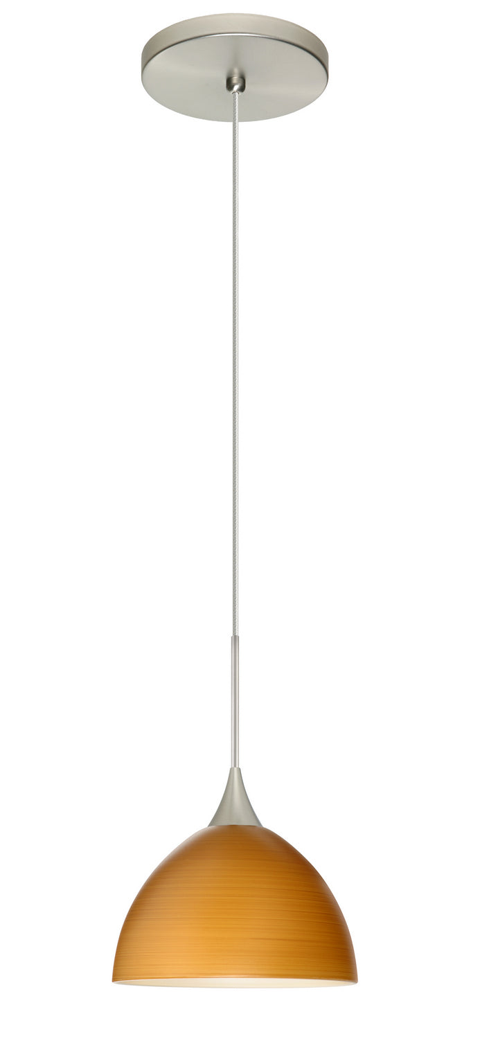 Besa 1XT-4679OK-LED-SN One Light Pendant, Satin Nickel