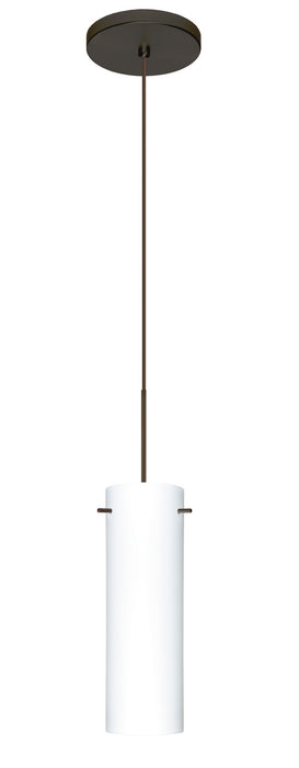 Besa 1XT-493007-LED-BR One Light Pendant, Bronze