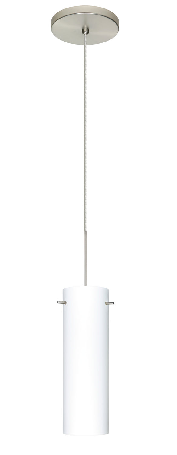 Besa 1XT-493007-LED-SN One Light Pendant, Satin Nickel