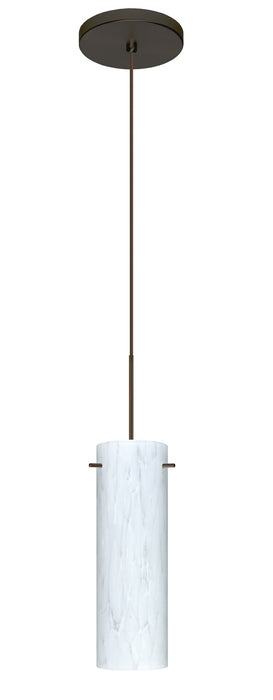 Besa 1XT-493019-LED-BR One Light Pendant, Bronze