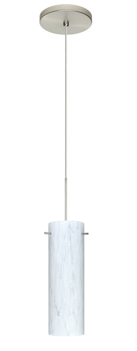 Besa 1XT-493019-LED-SN One Light Pendant, Satin Nickel