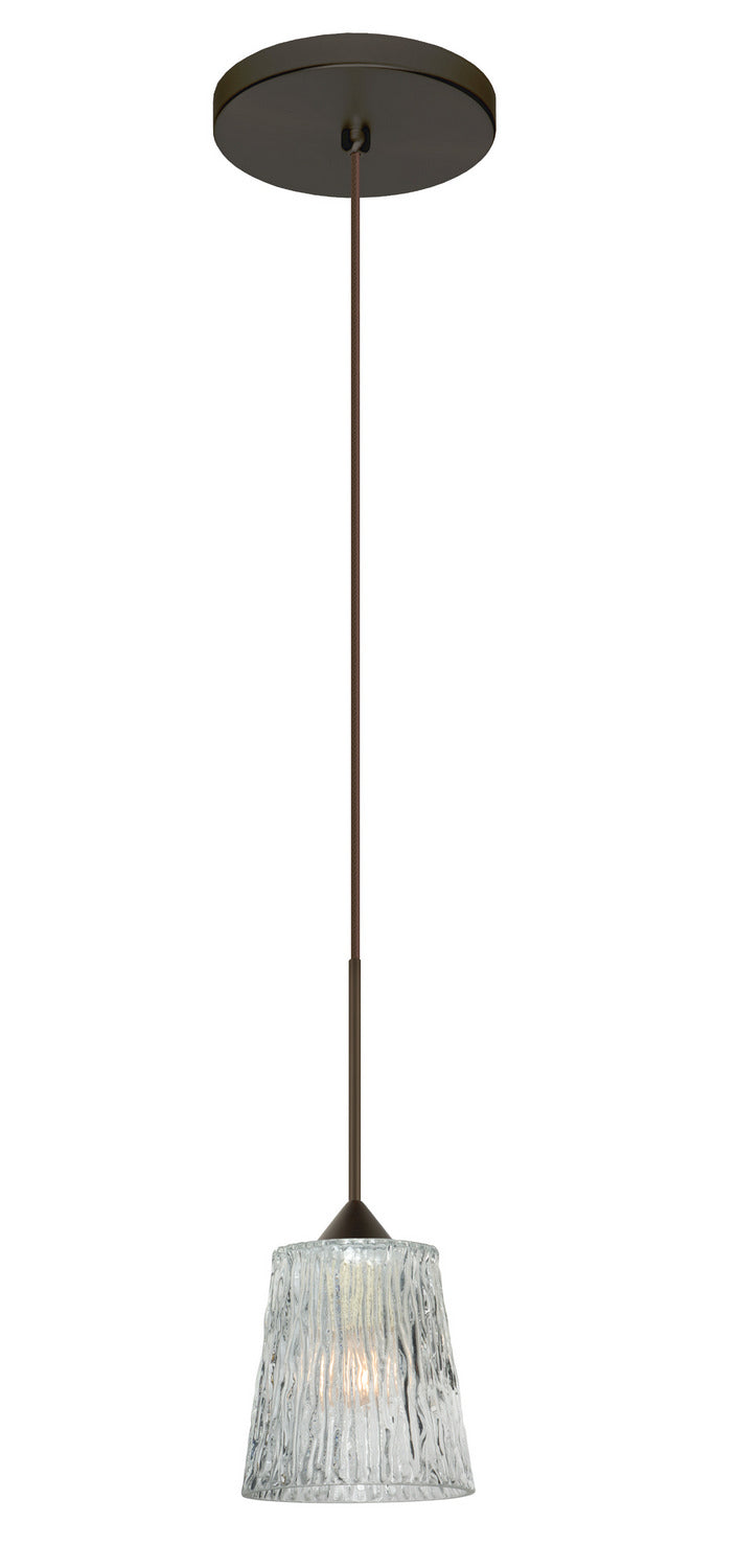 Besa 1XT-512500-LED-BR One Light Pendant, Bronze
