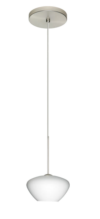 Besa 1XT-541007-LED-SN One Light Pendant, Satin Nickel