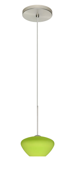Besa 1XT-541035-LED-SN One Light Pendant, Satin Nickel