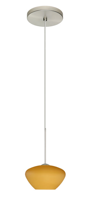 Besa 1XT-541080-LED-SN One Light Pendant, Satin Nickel