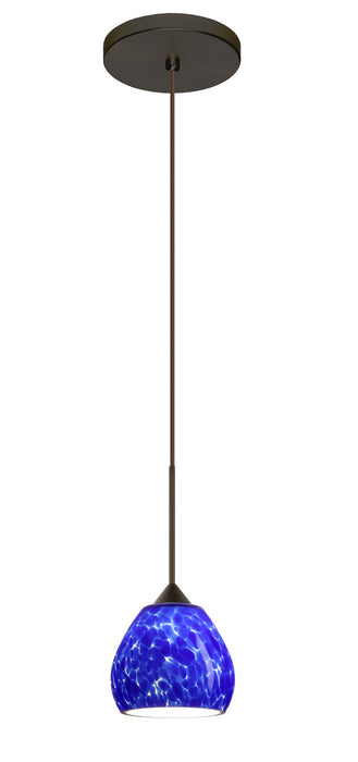 Besa 1XT-560586-LED-BR One Light Pendant, Bronze