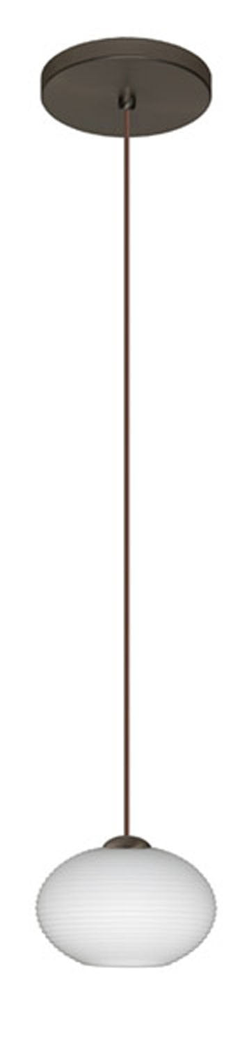 Besa 1XT-561207-LED-BR One Light Pendant, Bronze
