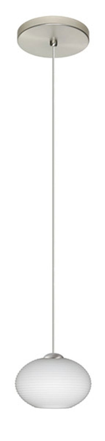 Besa 1XT-561207-LED-SN One Light Pendant, Satin Nickel