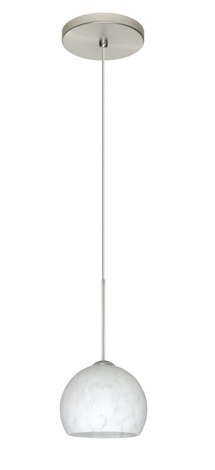 Besa 1XT-565819-LED-SN One Light Pendant, Satin Nickel