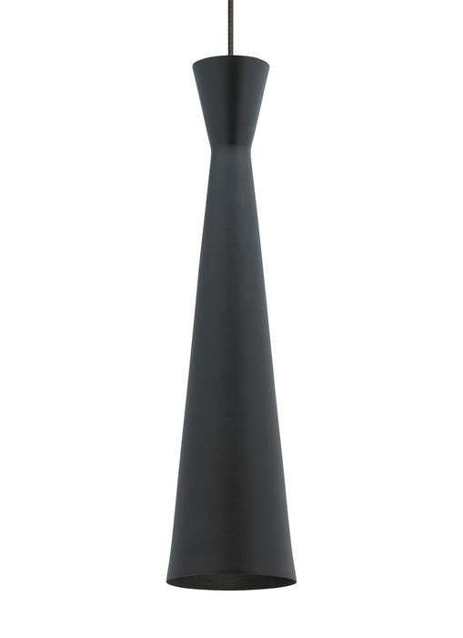 Visual Comfort Modern 700FJWDSBS One Light Pendant, Satin Nickel