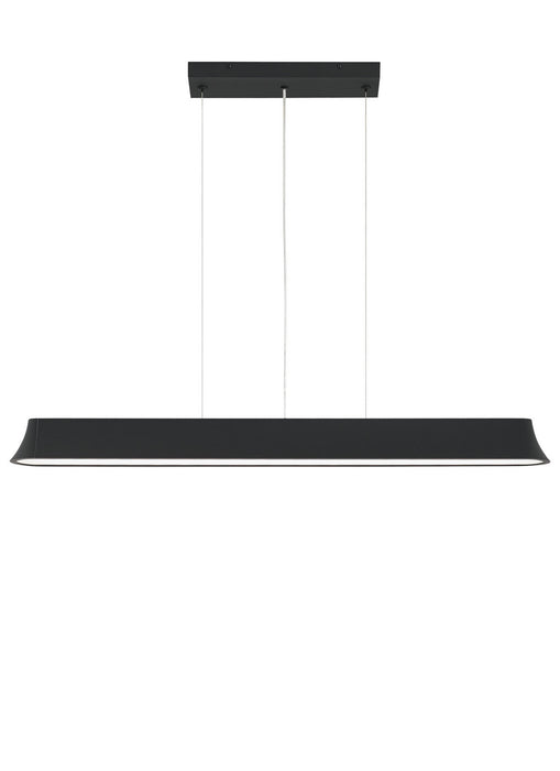 Visual Comfort Modern 700LSZHN49B-LED LED Linear Suspension, Black Rubberized