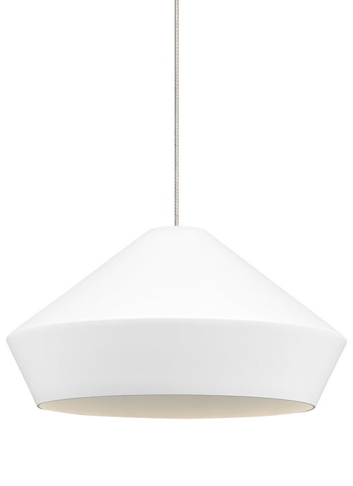 Visual Comfort Modern 700MPBMLWS One Light Pendant, Satin Nickel