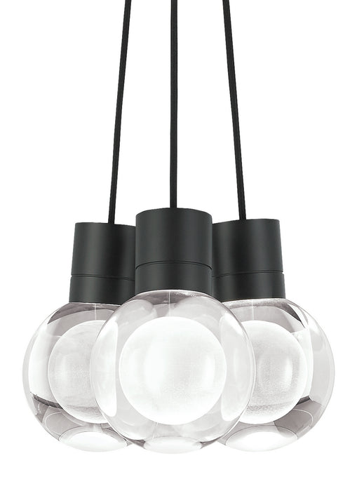 Visual Comfort Modern 700TDMINAP3CBB-LED922 LED Pendant, Black