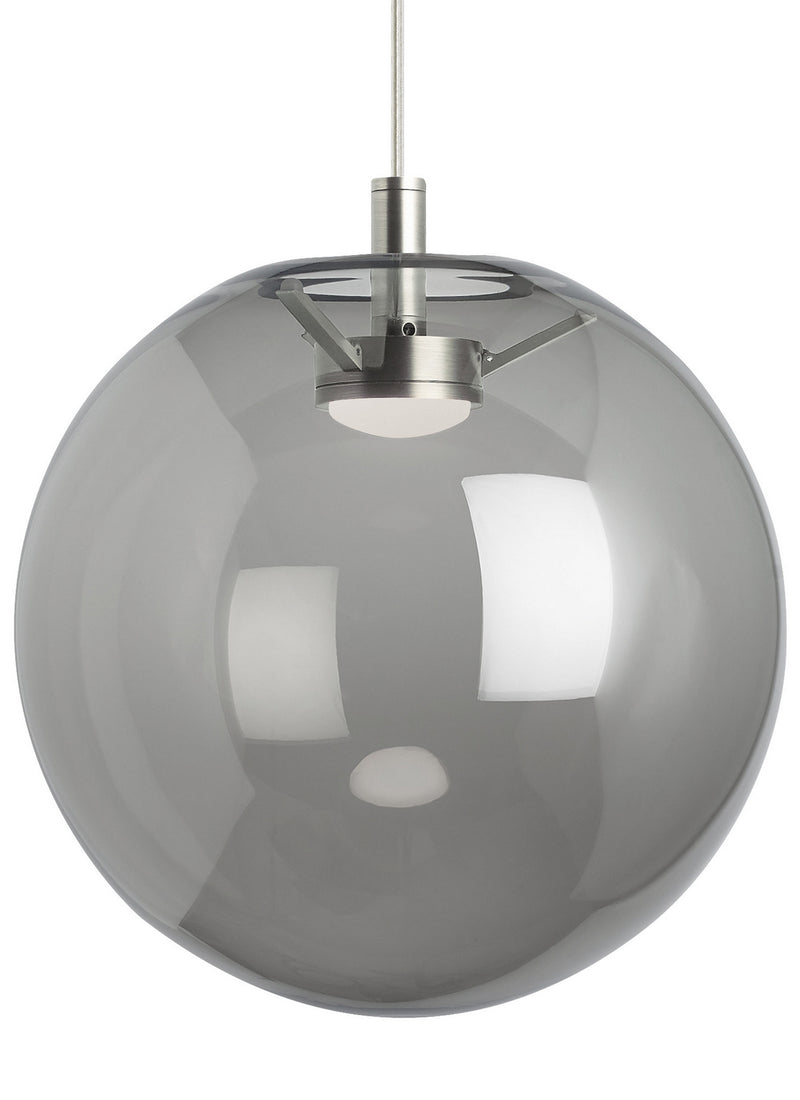 Visual Comfort Modern 700TDPLNPKS-LEDWD LED Pendant, Satin Nickel