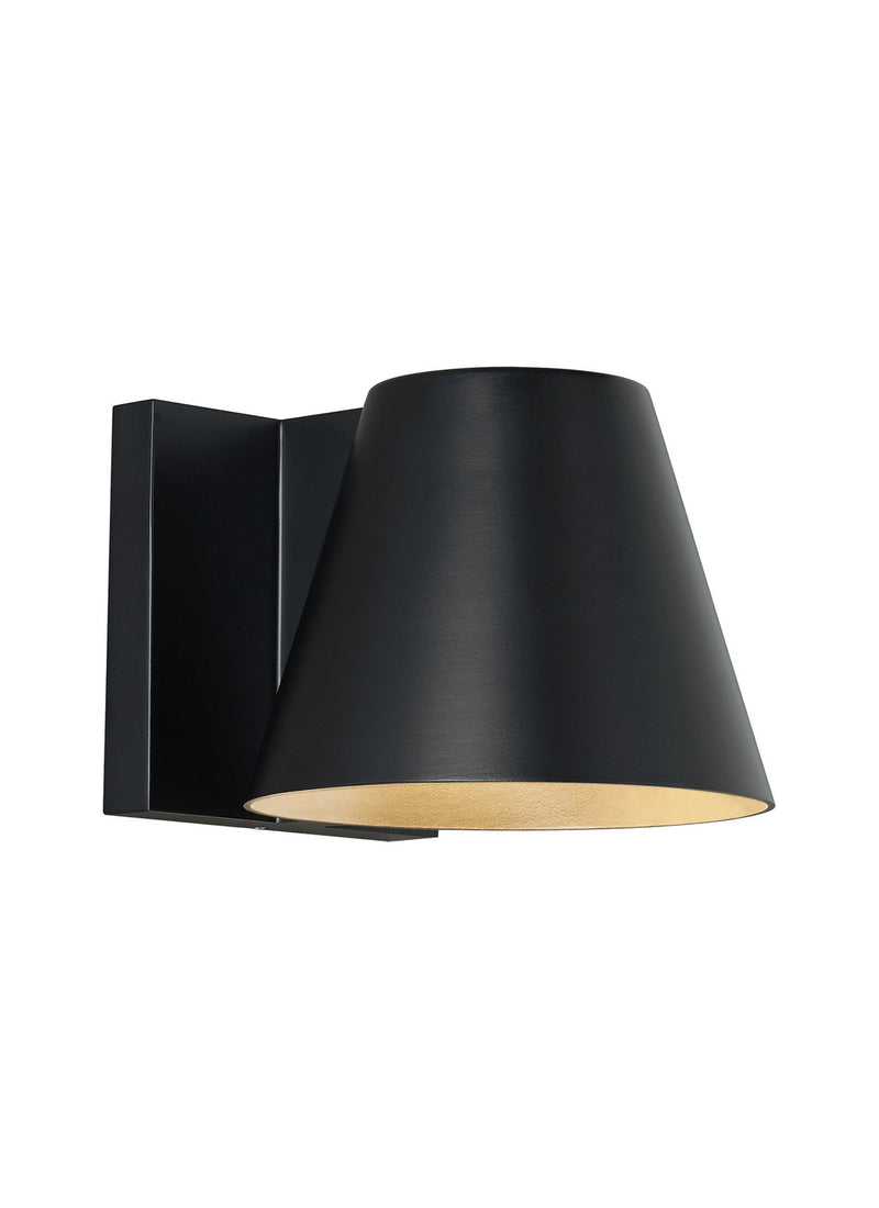 Visual Comfort Modern 700WSBOW4B-LED830-277 LED Outdoor Wall Mount, Black
