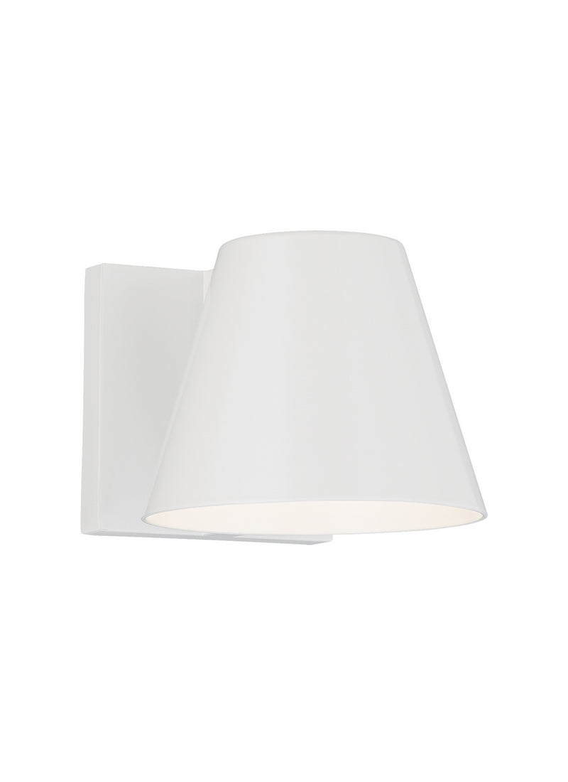 Visual Comfort Modern 700WSBOW4W-LED830-277 LED Outdoor Wall Mount, White