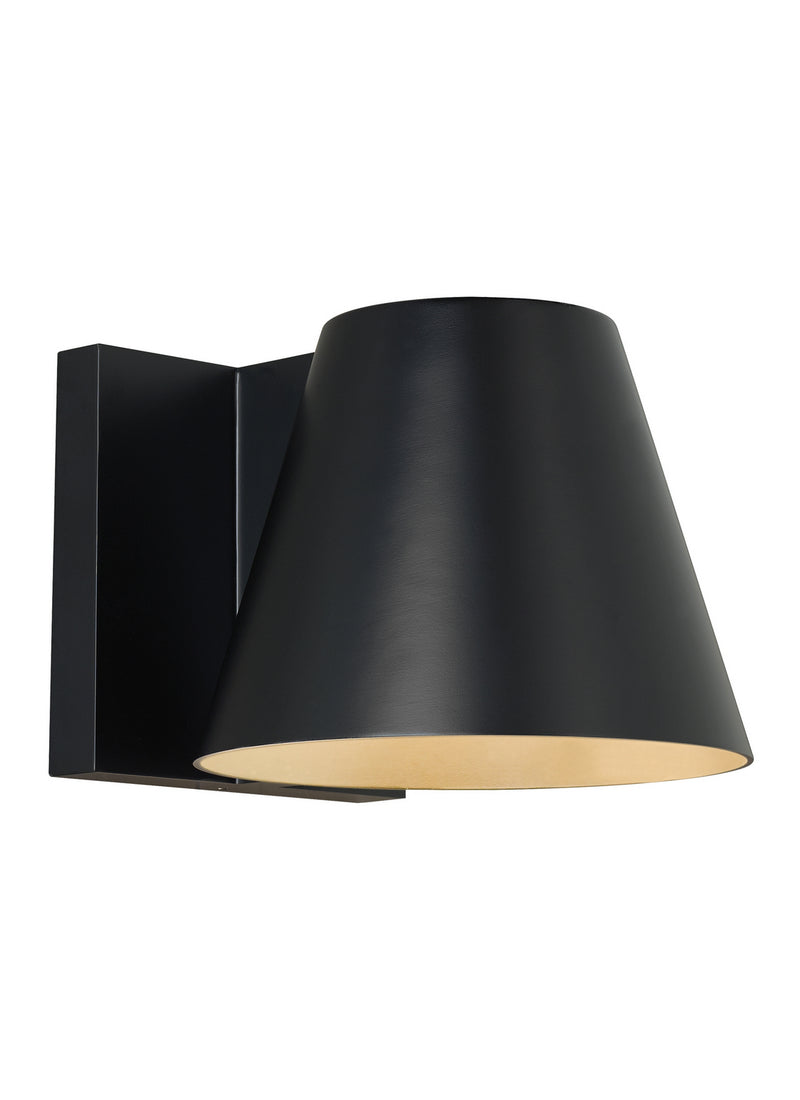 Visual Comfort Modern 700WSBOW6B-LED830-277 LED Outdoor Wall Mount, Black