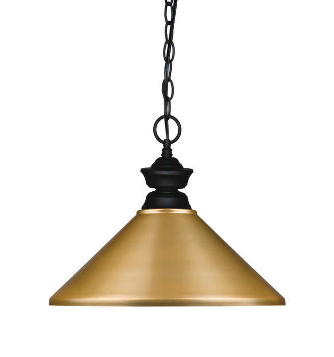Z-Lite 100701MB-MSG One Light Pendant, Matte Black