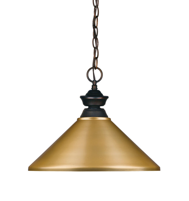 Z-Lite 100701OB-MSG One Light Pendant, Olde Bronze