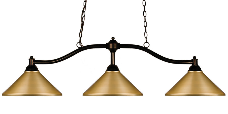 Z-Lite 147BRZ-MSG Three Light Billiard, Bronze