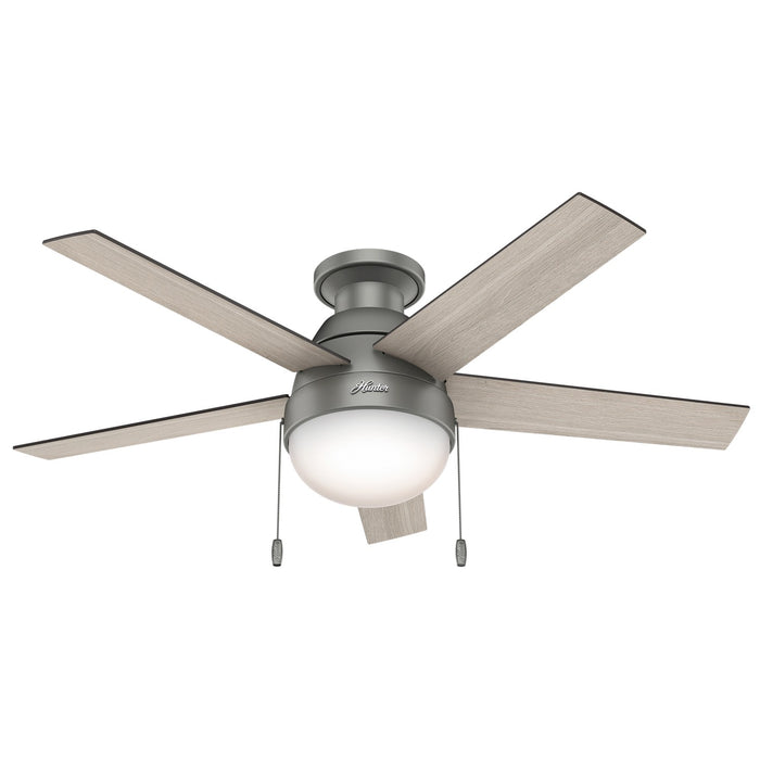 Hunter 59270 46" Ceiling Fan, Matte Silver