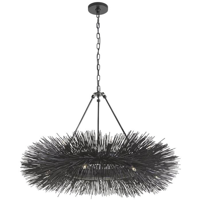 Visual Comfort Signature KW 5181AI 16 Light Chandelier, Aged Iron