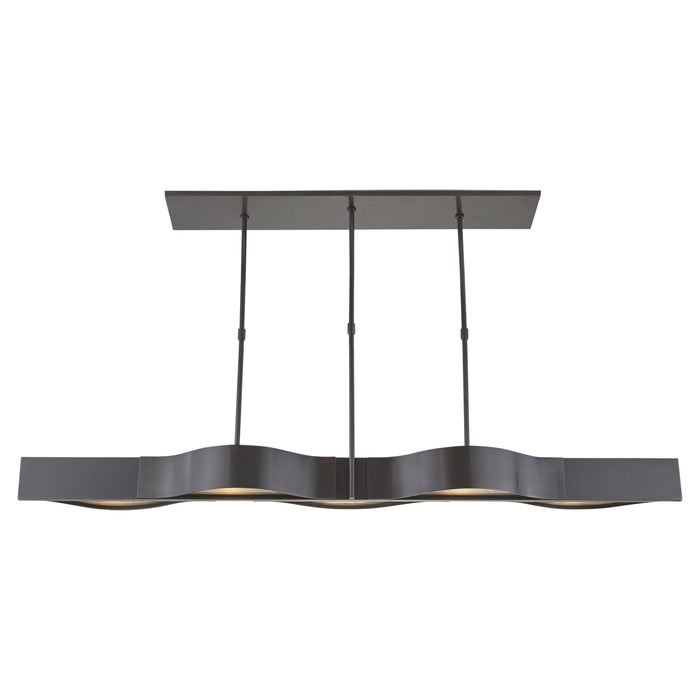 Visual Comfort Signature KW 5523BZ-FG Five Light Pendant, Bronze