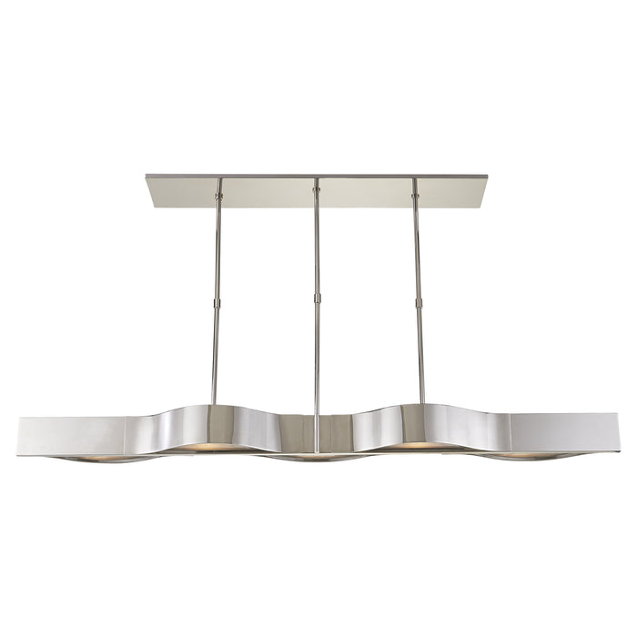 Visual Comfort Signature KW 5523PN-FG Five Light Pendant, Polished Nickel