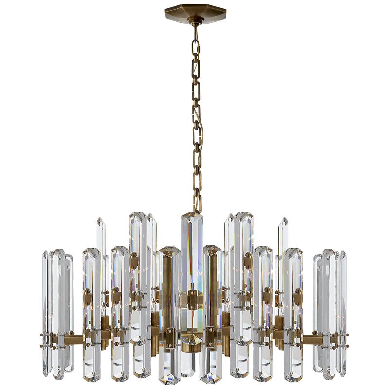 Visual Comfort Signature ARN 5125HAB-CG 18 Light Chandelier, Hand-Rubbed Antique Brass