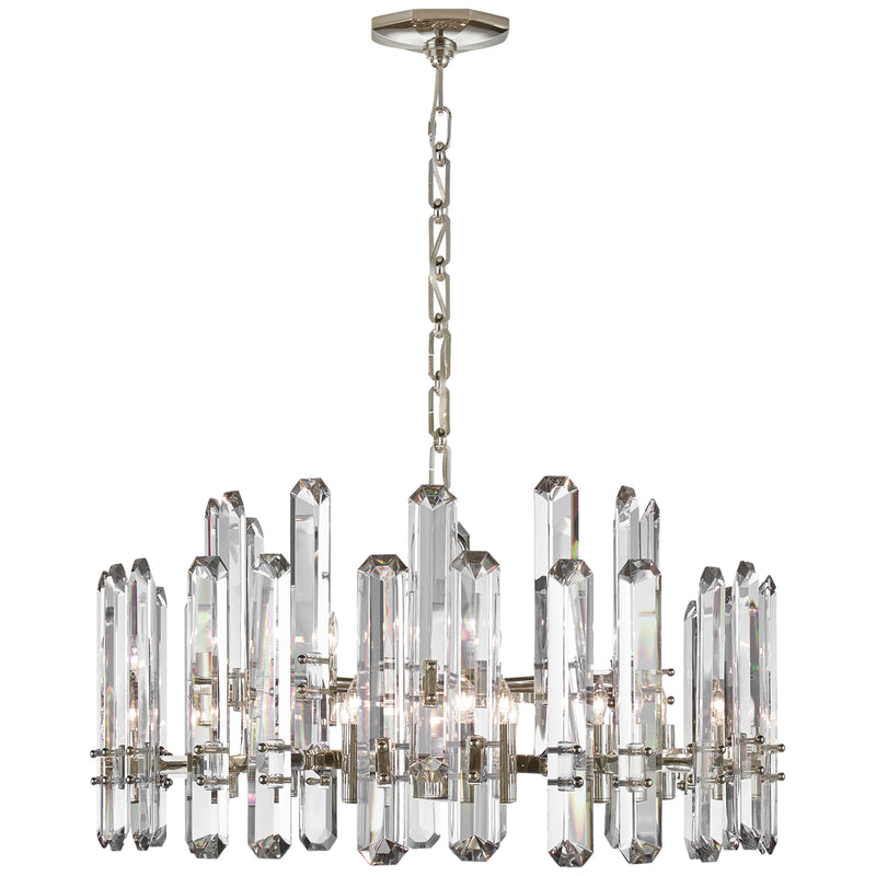 Visual Comfort Signature ARN 5125PN-CG 18 Light Chandelier, Polished Nickel