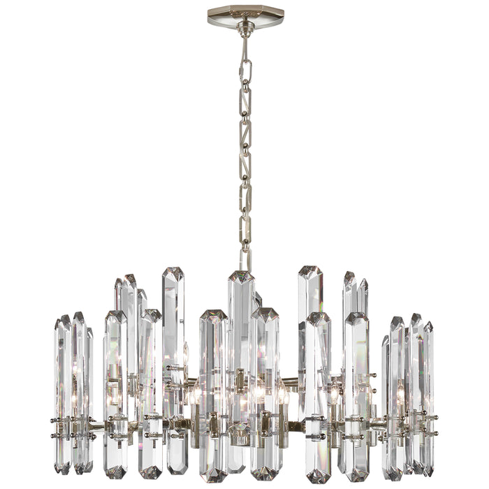 Visual Comfort Signature ARN 5125PN-CG 18 Light Chandelier, Polished Nickel