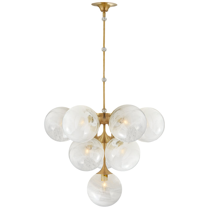 Visual Comfort Signature ARN 5401HAB-WG Ten Light Chandelier, Hand-Rubbed Antique Brass