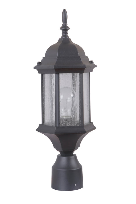 Craftmade Z295-TB-CS One Light Post Mount, Textured Black