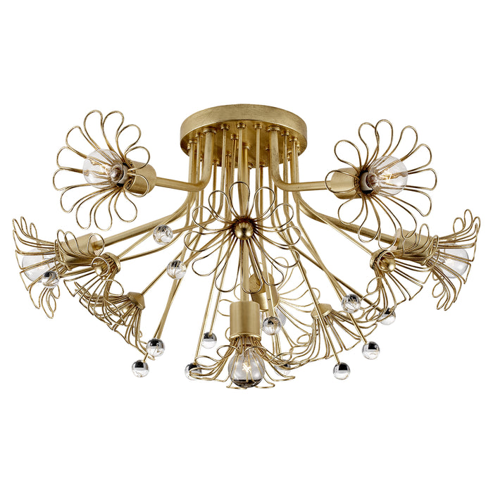 Visual Comfort Signature KS 4311G Six Light Flush Mount, Gild