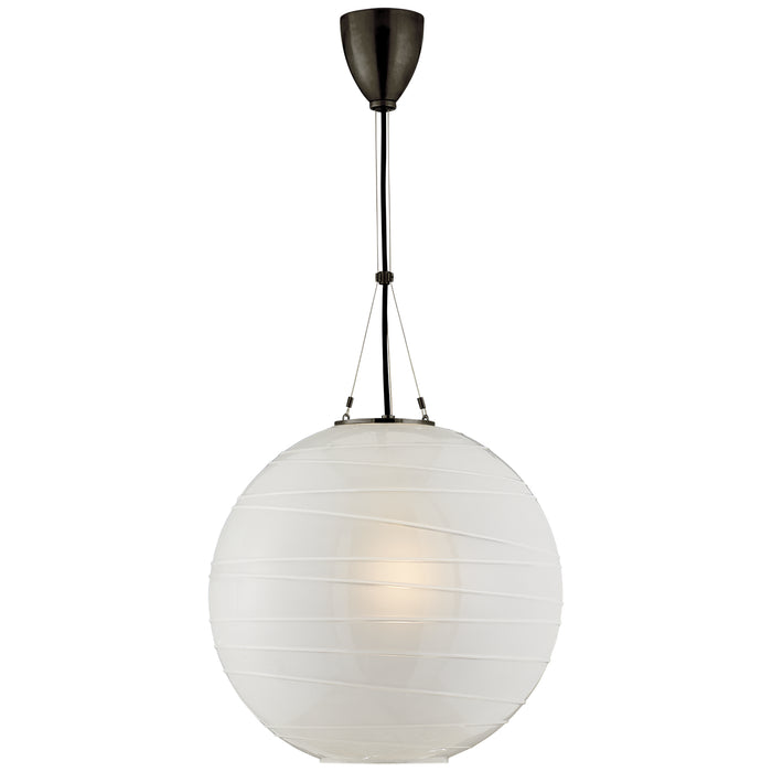 Visual Comfort Signature AH 5015GM-FG One Light Pendant, Gun Metal