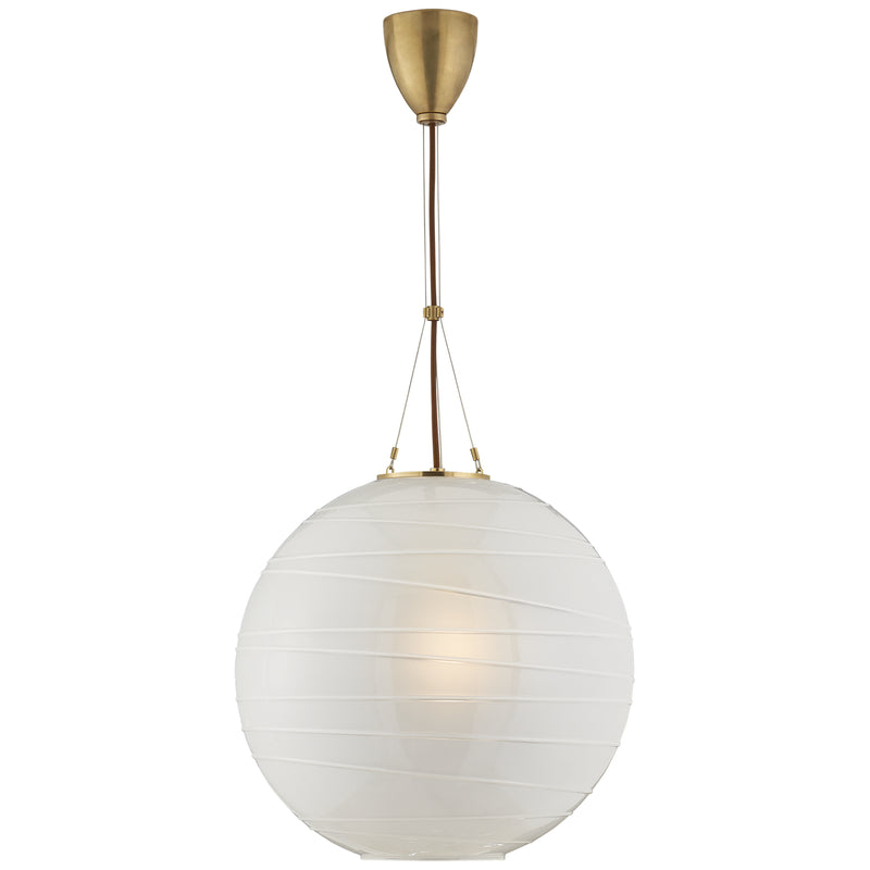 Visual Comfort Signature AH 5015NB-FG One Light Pendant, Natural Brass