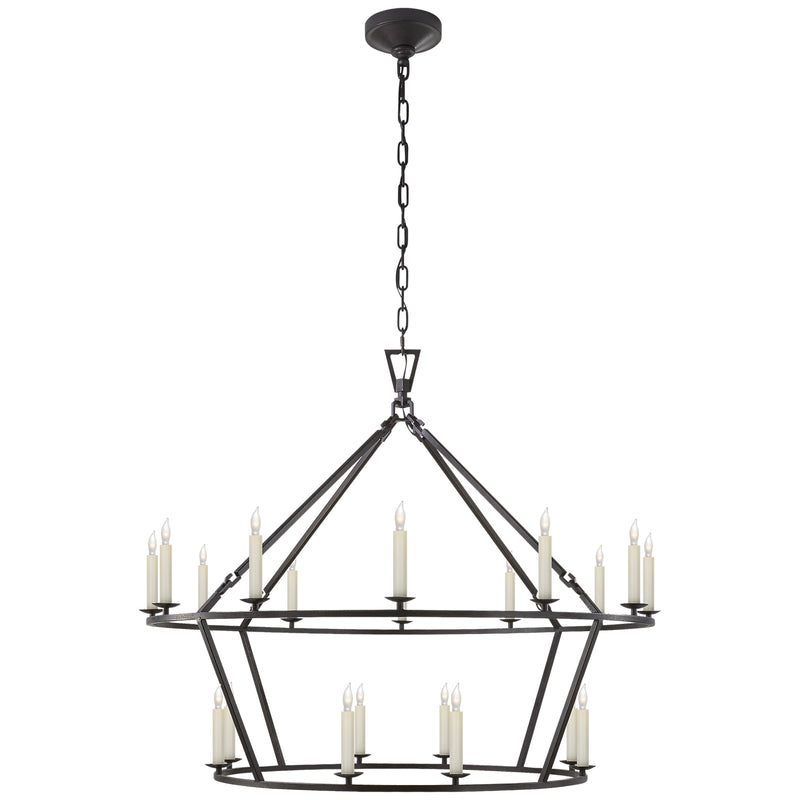 Visual Comfort Signature CHC 5179AI 20 Light Chandelier, Aged Iron