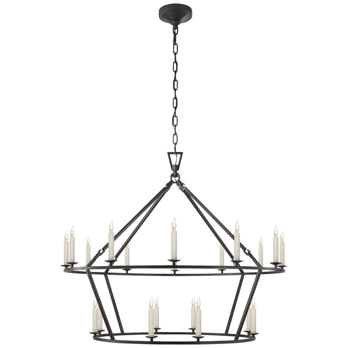 Visual Comfort Signature CHC 5179AI 20 Light Chandelier, Aged Iron
