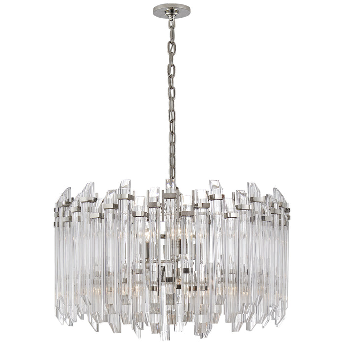 Visual Comfort Signature SK 5421PN-CA Four Light Chandelier, Polished Nickel with Clear Acrylic