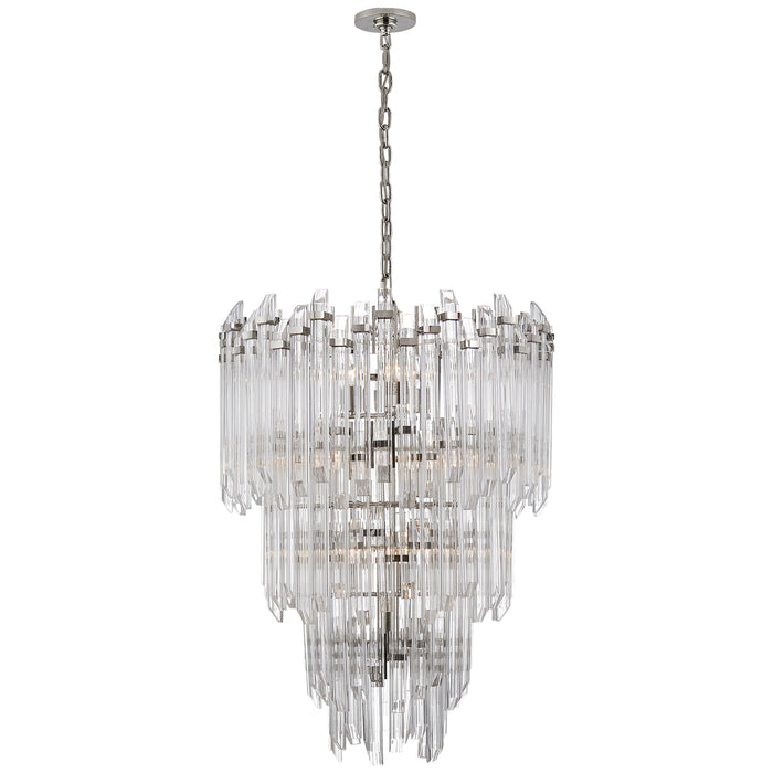 Visual Comfort Signature SK 5423PN-CA 12 Light Chandelier, Polished Nickel with Clear Acrylic