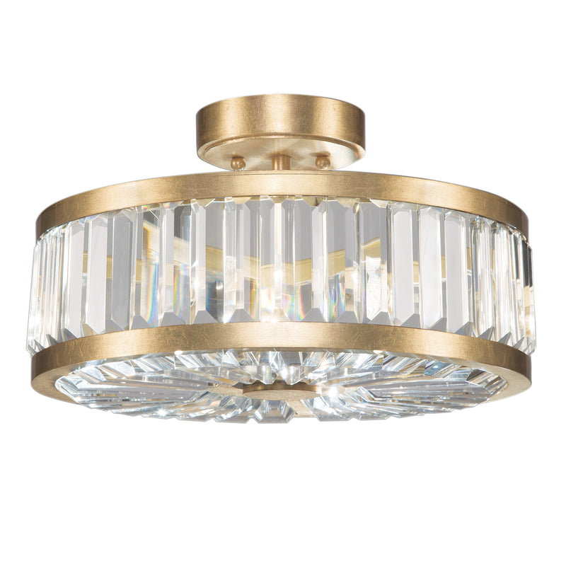 Fine Art 815740-2ST Three Light Semi-Flush Mount, Gold