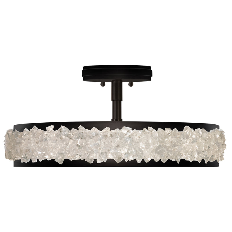 Fine Art 879940-2ST Three Light Semi-Flush Mount, Black