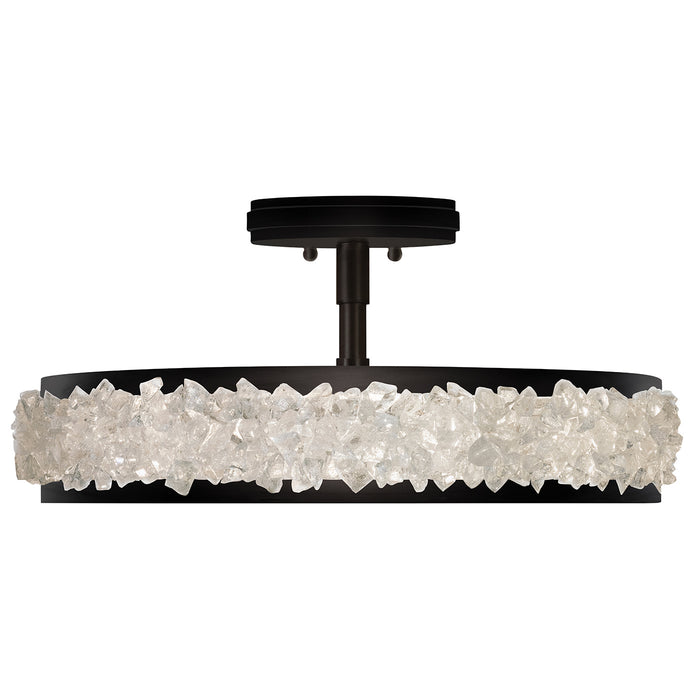 Fine Art 879940-2ST Three Light Semi-Flush Mount, Black