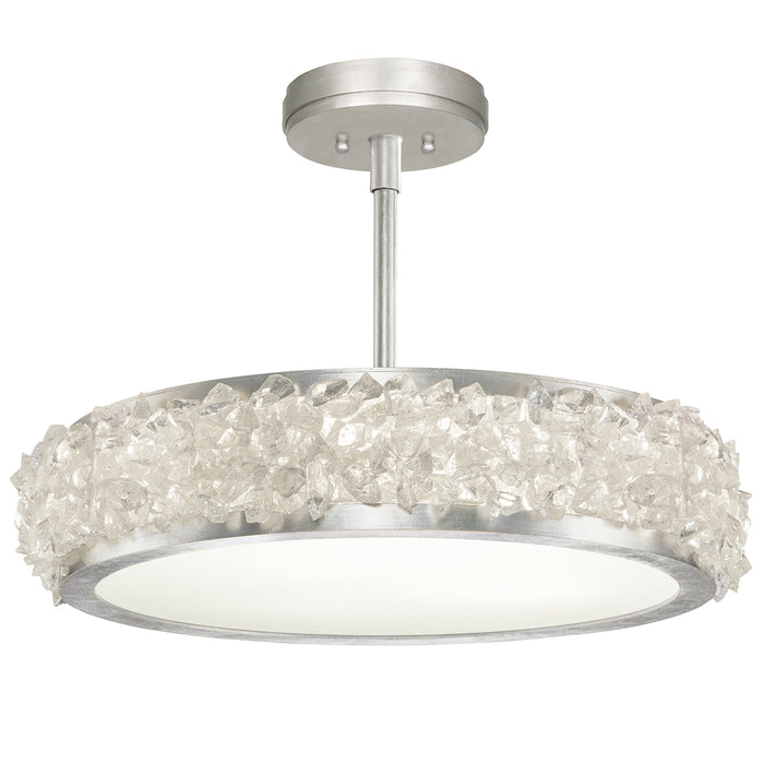 Fine Art 879940ST Three Light Semi-Flush Mount, Silver