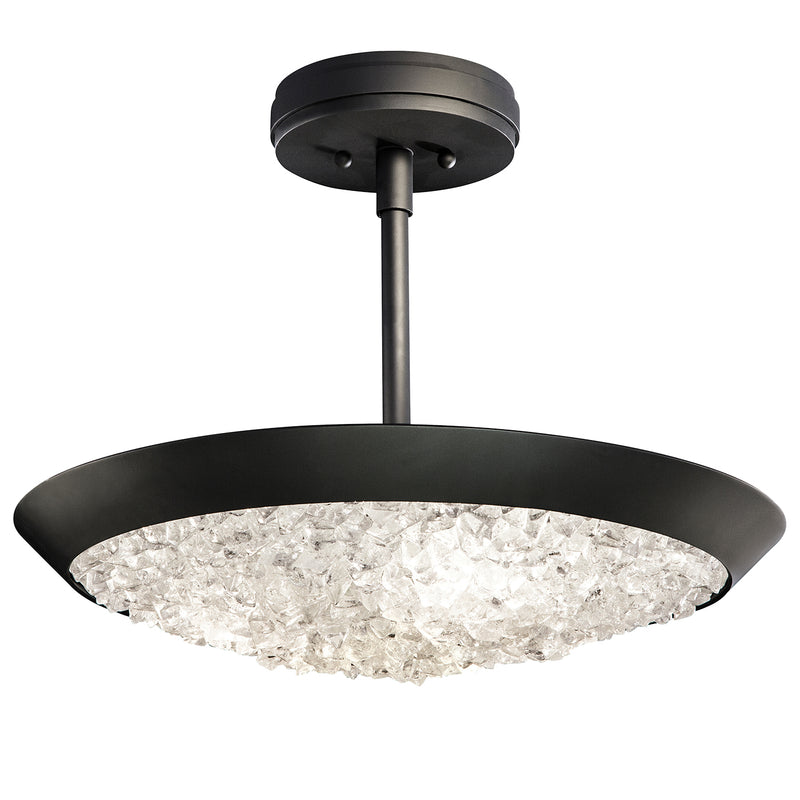 Fine Art 880040-2ST Three Light Semi-Flush Mount, Black