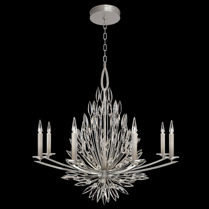 Fine Art 881240ST Eight Light Chandelier, Silver