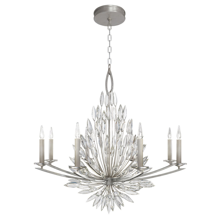 Fine Art 881240ST Eight Light Chandelier, Silver