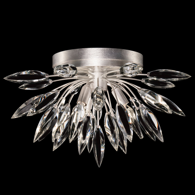 Fine Art 881440ST Three Light Flush Mount, Silver